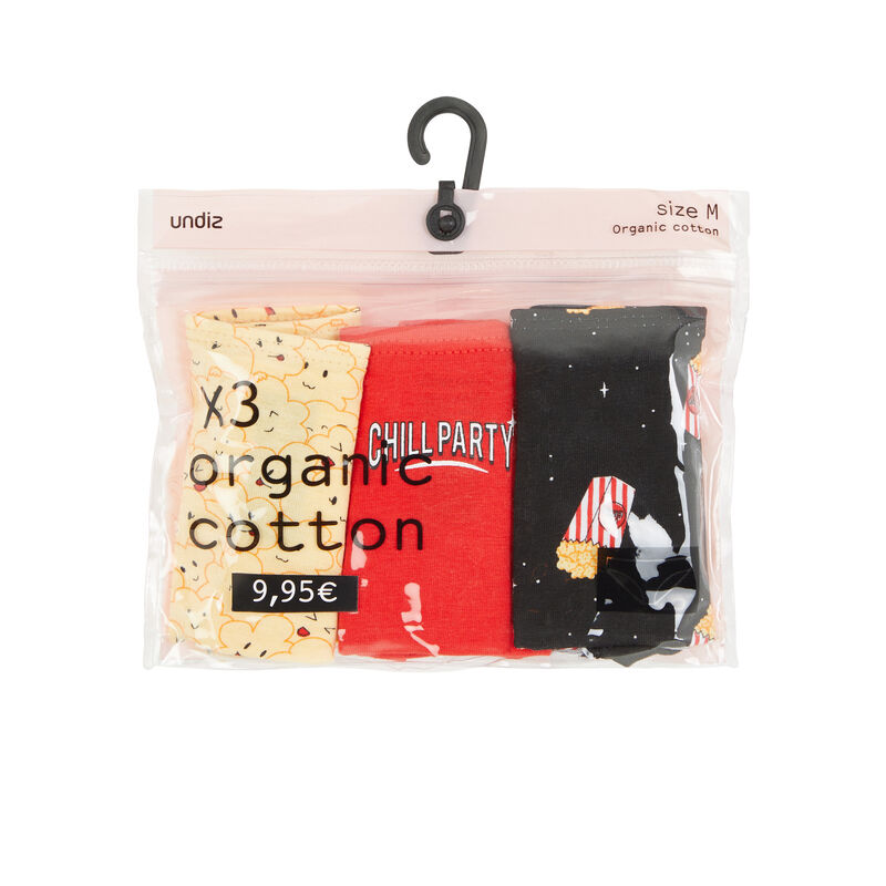 Lot de 3 culottes coton bio chillpartiz Lot de 3 culottes coton bio chillpartiz;