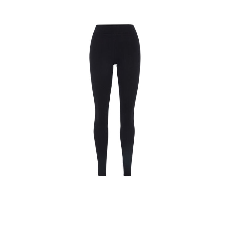 Pantalon en jersey détail bande depabelliz noir.