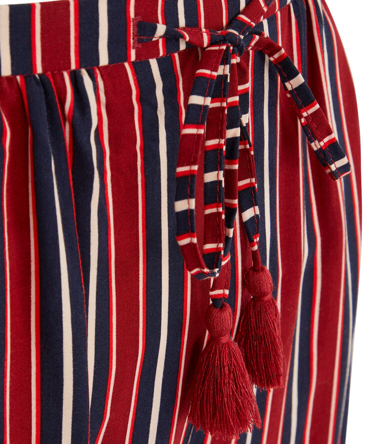 Pantalon fluide à rayures redrayiz bordeaux.