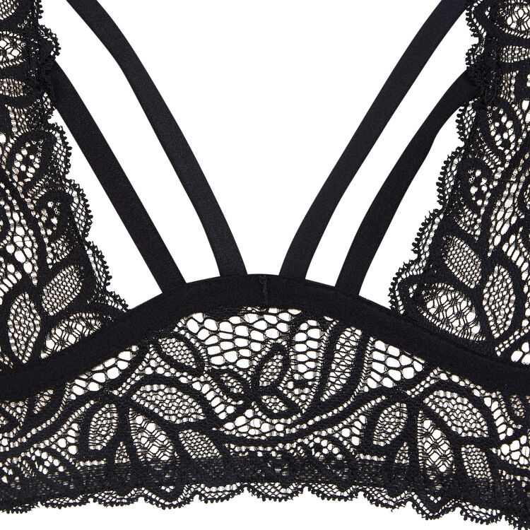 Soutien-gorge foulard corbeille noir stripiniz black.