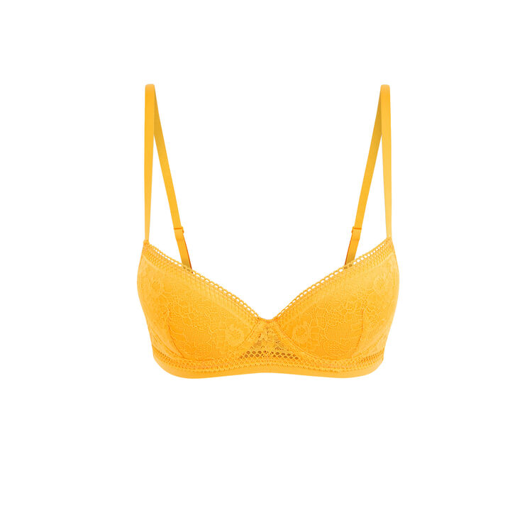 Soutien-gorge ampli dentelle revoltiz safran.