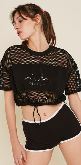 Top noir meshmargiz noir.