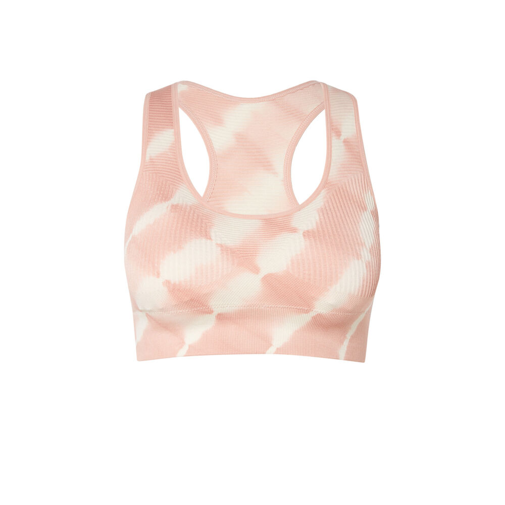 Brassière sport effet tie and dye - rose rose.