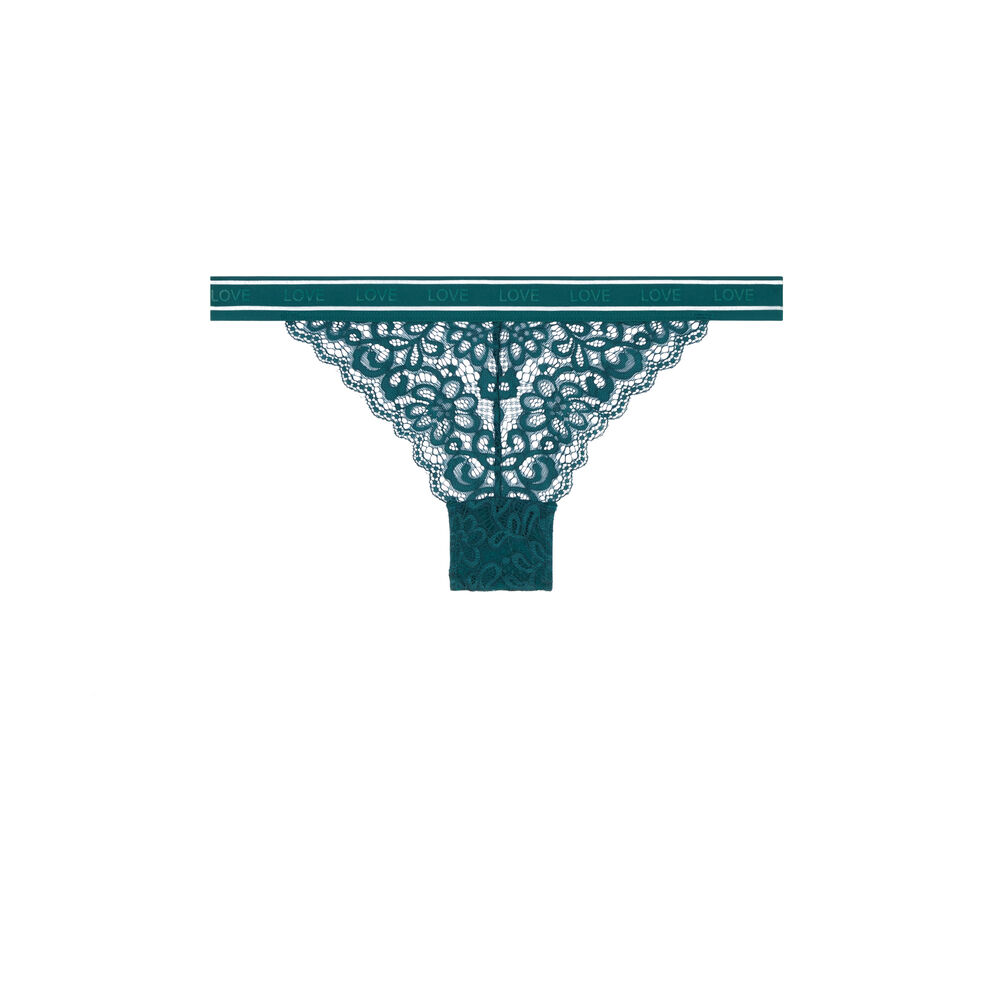 Culotte en dentelle - vert vert.
