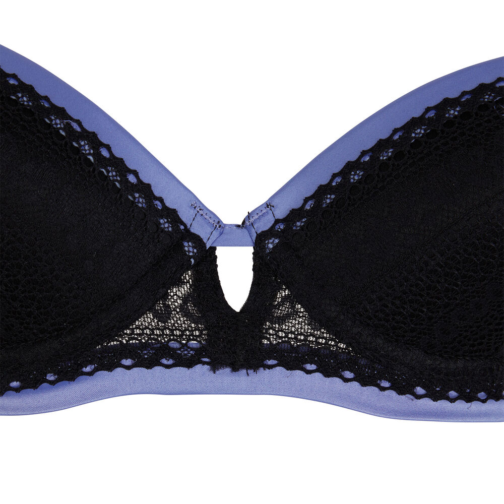 Soutien-gorge ampli en dentelle - noir noir.