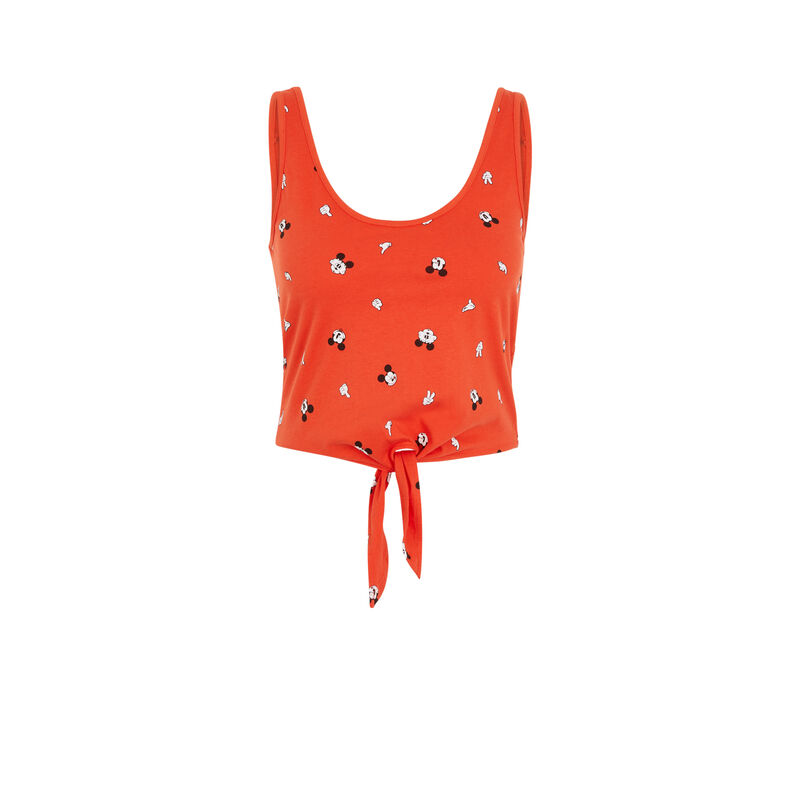 Top débardeur à nœud Mickey - orange Top débardeur à nœud Mickey - orange;