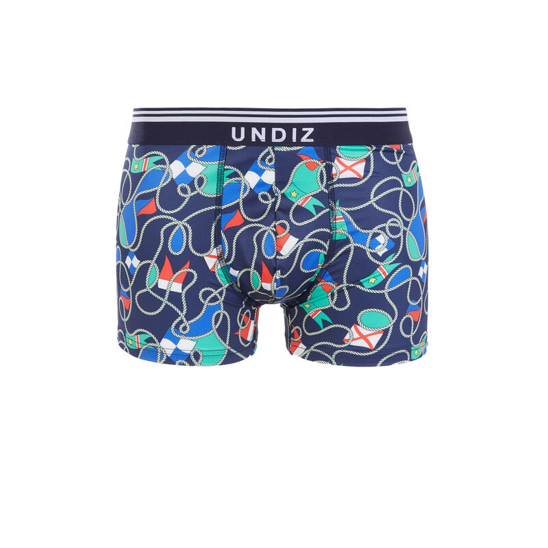 Boxer en micro imprimés chaines - bleu marine Boxer en micro imprimés chaines - bleu marine;