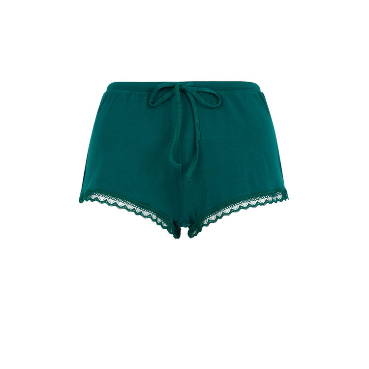 Short en jersey empiècement dentelle vitamiz vert.