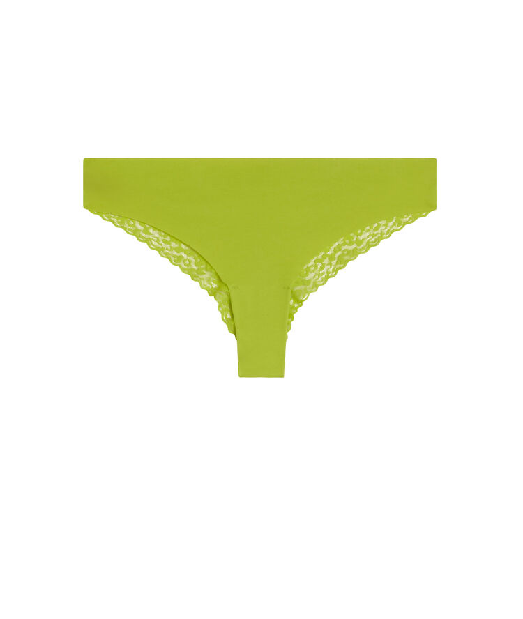 Tanga en coton uni clintangiz vert citron.