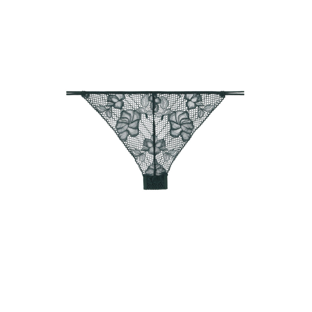Tanga liens sur le côté - vert vert.