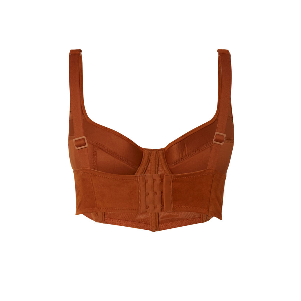 Soutien-gorge bustier ampliforme - marron marron.