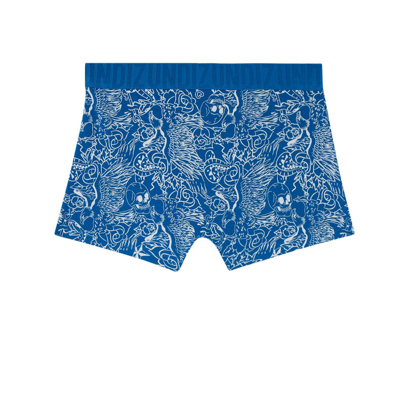 boxer à motifs effet tattoo - bleu boxer à motifs effet tattoo - bleu ;