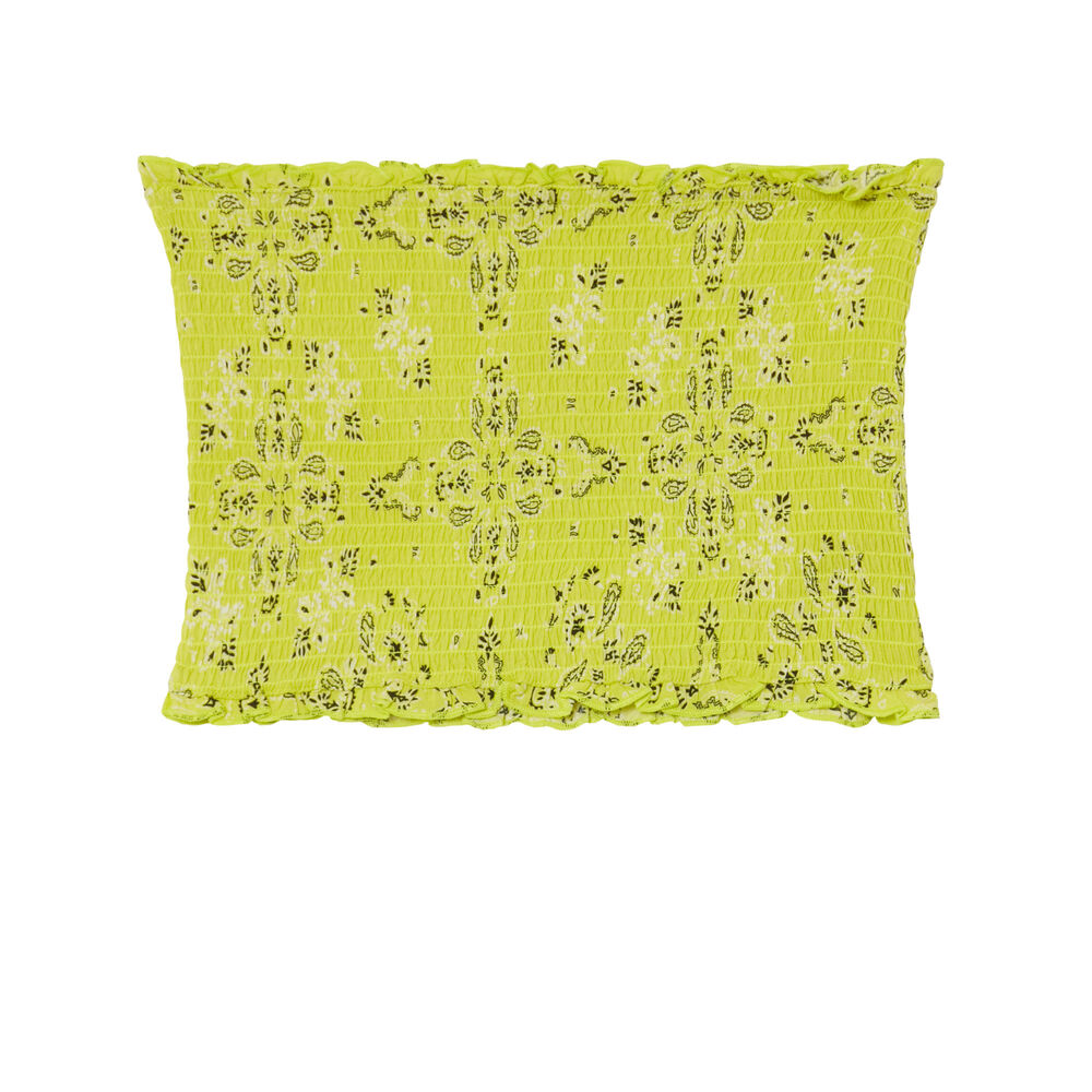 Top froncé bandeau imprimé bandana - vert vert.