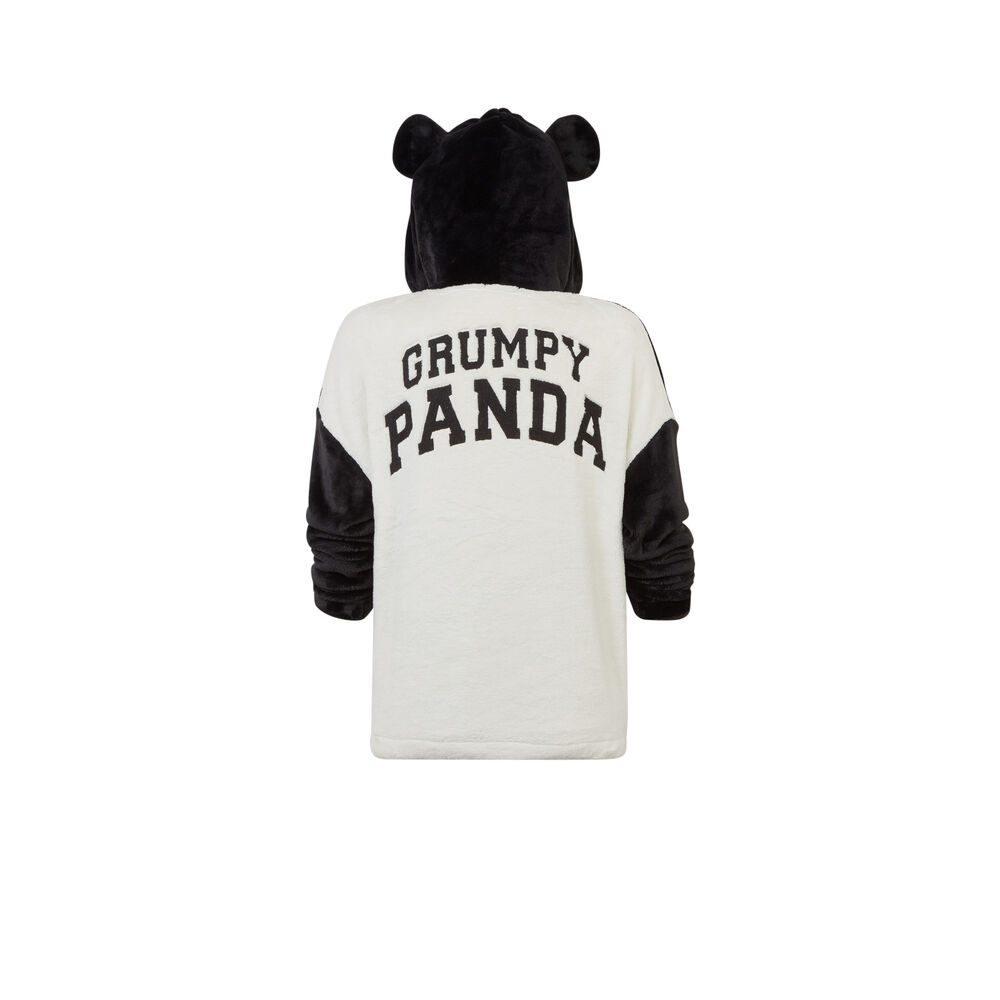 Polaire panda à message grumpy panda - noir noir.