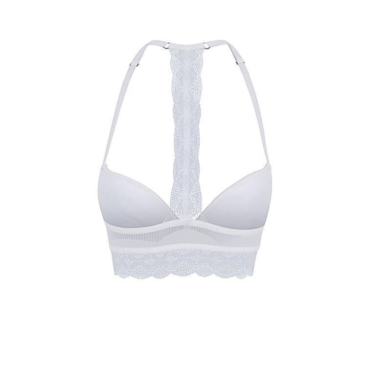 Soutien-gorge push blanc monoskiz blanc.