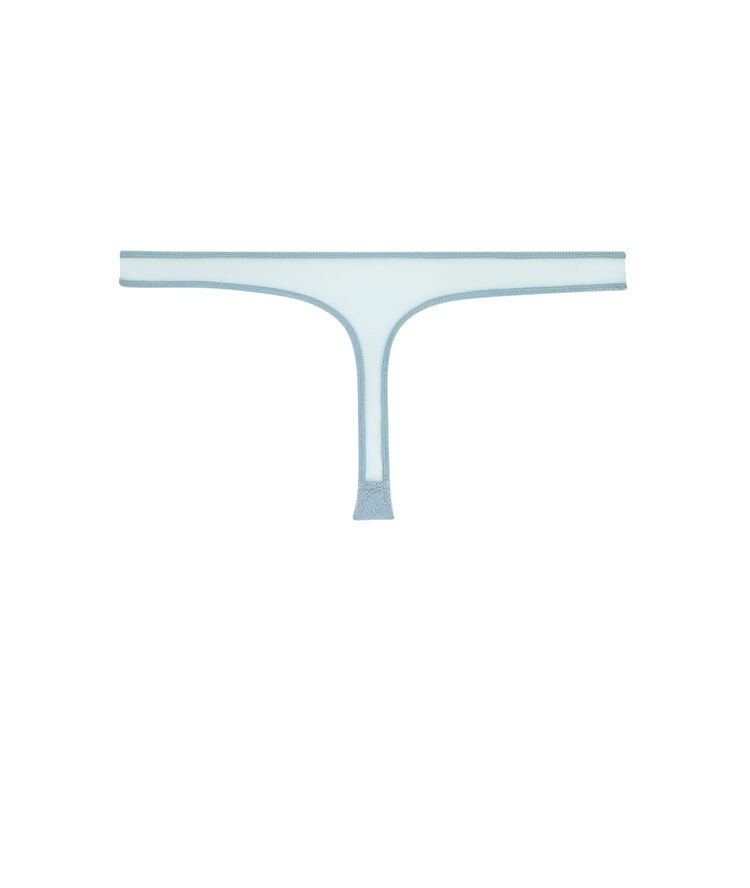 Tanga dentelle revoltiz bleu gris.