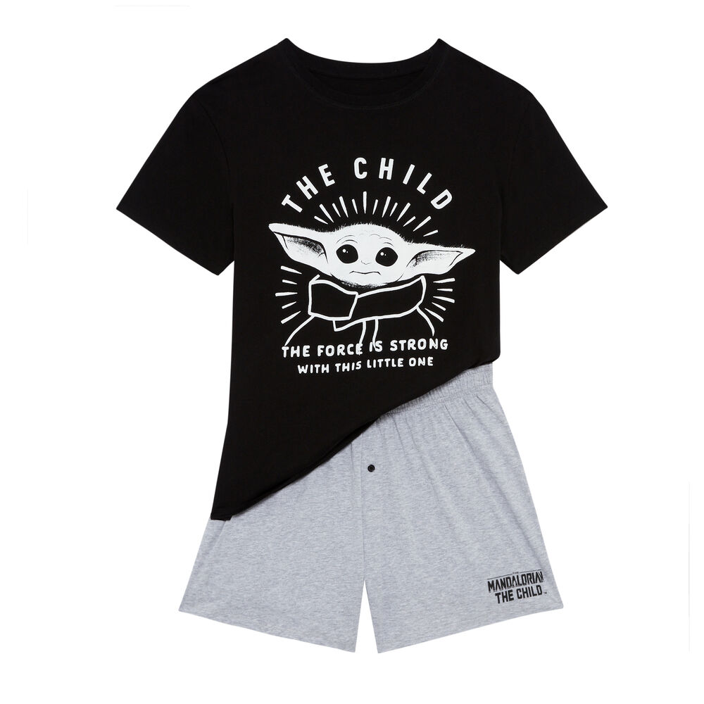 Set de pyjama short baby yoda - noir noir.