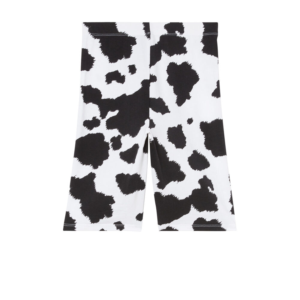 Cycliste à motif vache - écru ecru.