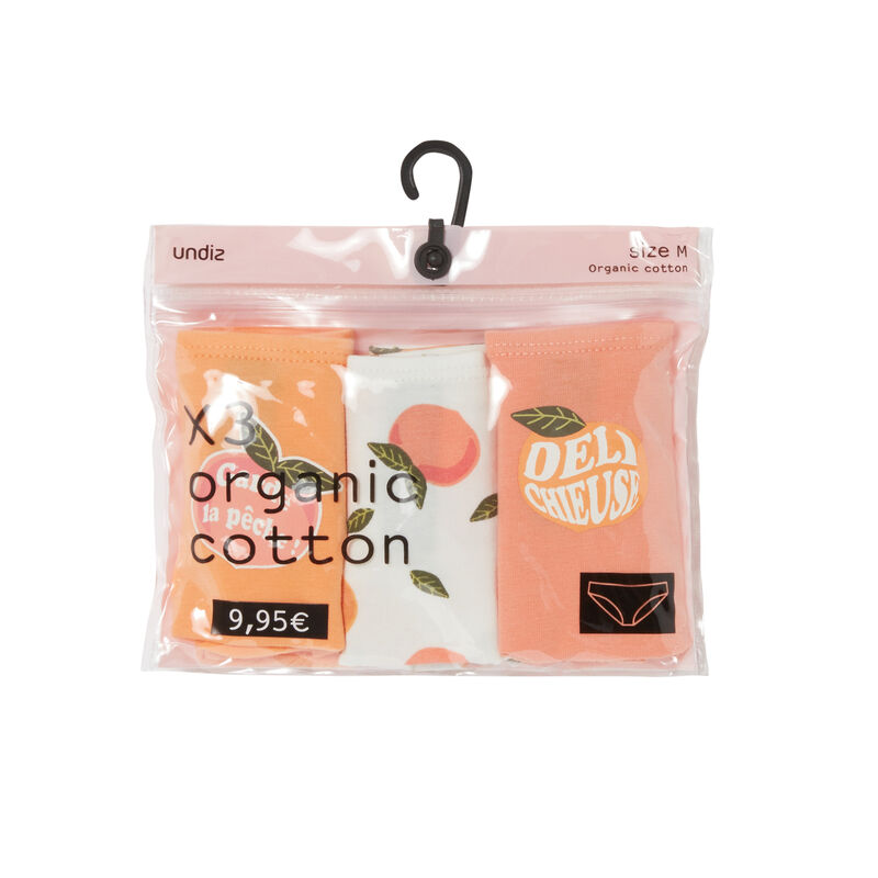 lot de 3 culottes mood pêches - pêche lot de 3 culottes mood pêches - pêche;