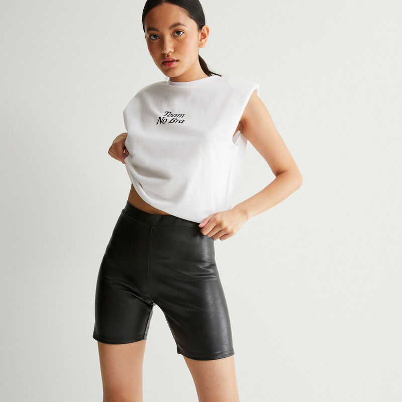 cycliste effet cuir - noir cycliste effet cuir - noir;