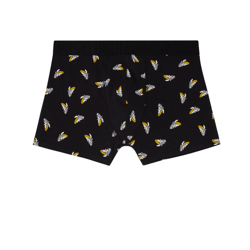 boxer à motifs requin-banane - noir boxer à motifs requin-banane - noir;