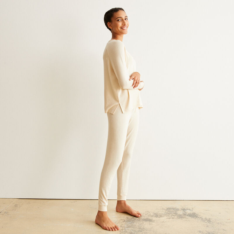 pantalon en maille - blanc cassé pantalon en maille - blanc cassé;