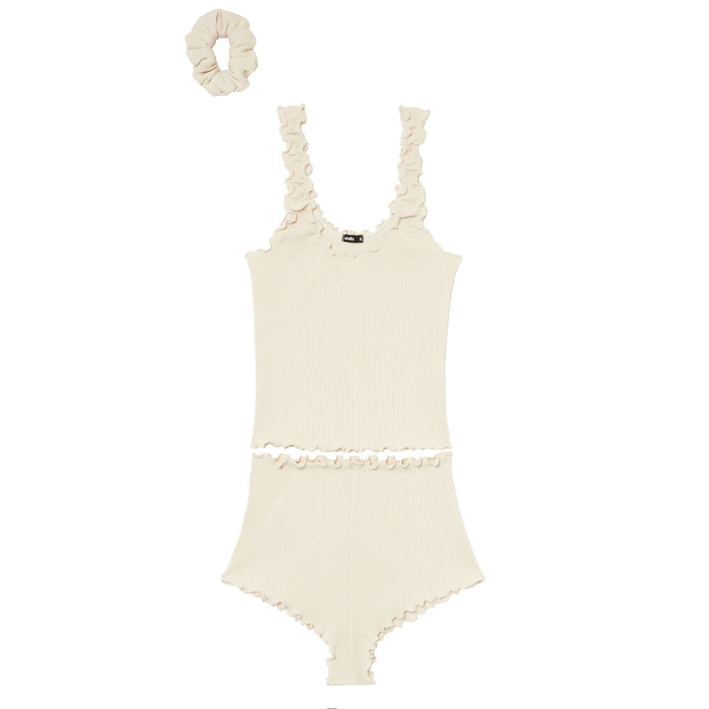 Set de pyjama avec chouchou assorti - écru ecru.