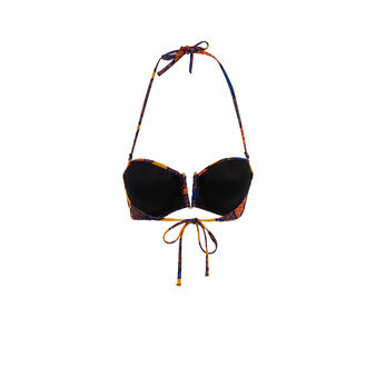 Haut de maillot de bain bandeau bleu afroiz blue.