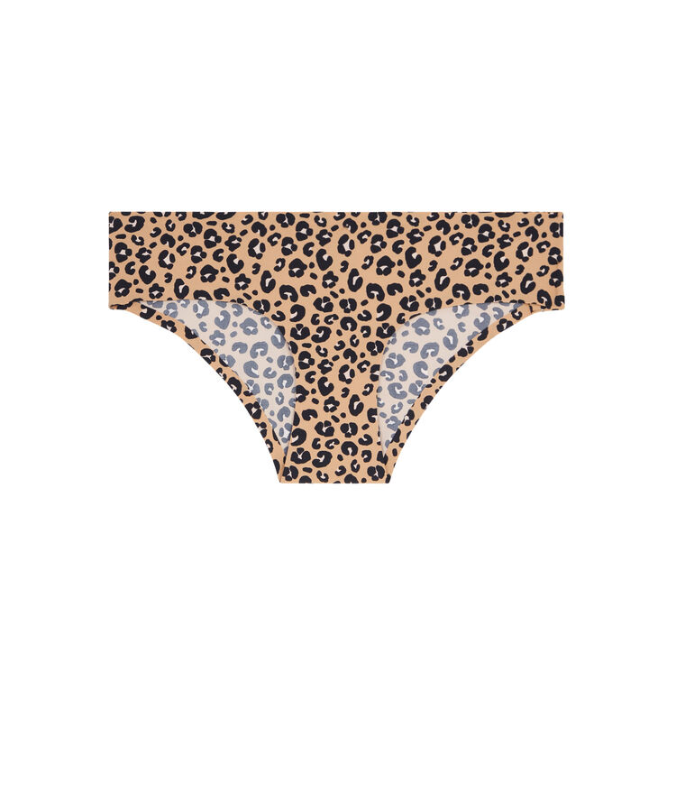Shorty imprimé micro leopiz beige.