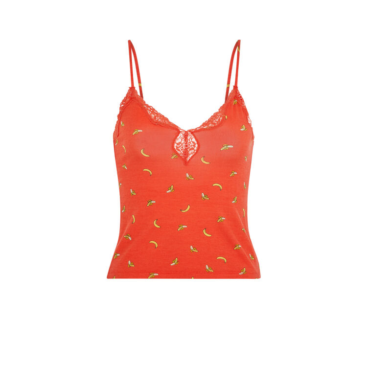 Top a motifs bananes bananiz tangerine.