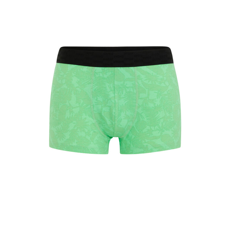 Boxer en coton à message - vert pomme Boxer en coton à message - vert pomme;