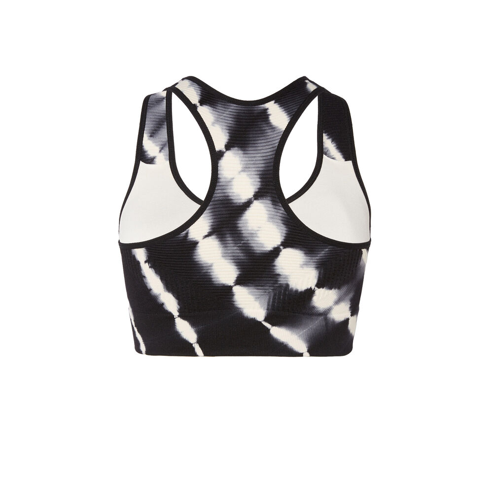 Brassière sport effet tie and dye - noir noir.