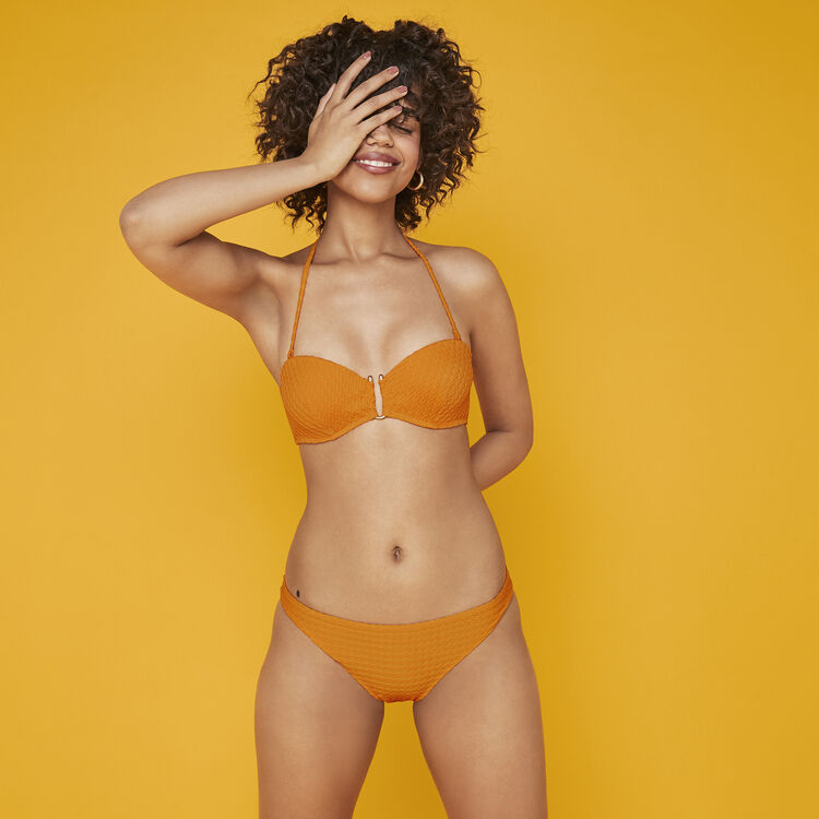 Haut de maillot de bain bandeau orange funbraidiz orange.