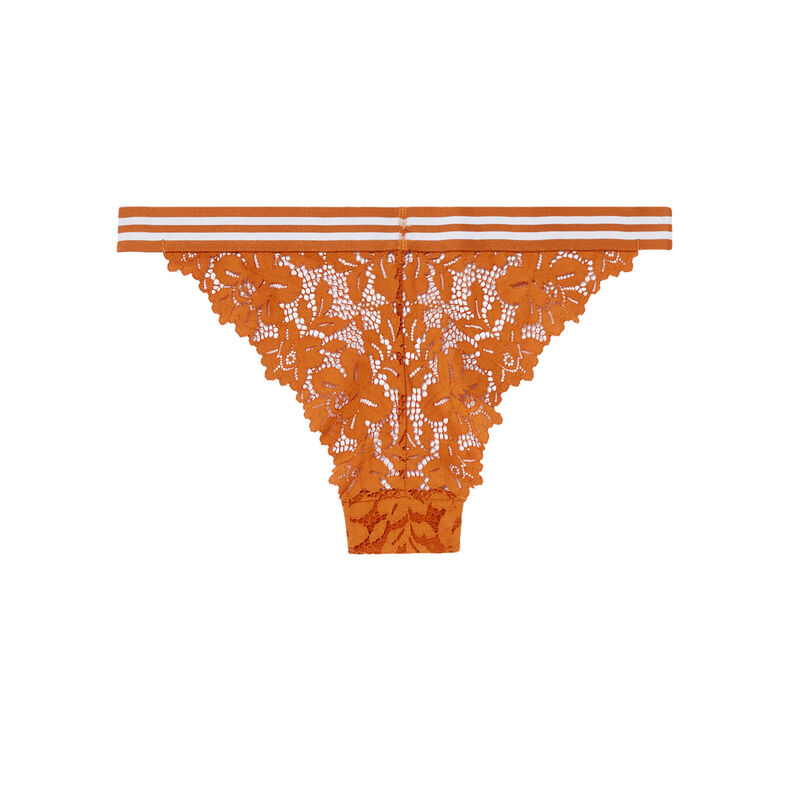 culotte en dentelle et élastique bicolore - marron culotte en dentelle et élastique bicolore - marron;