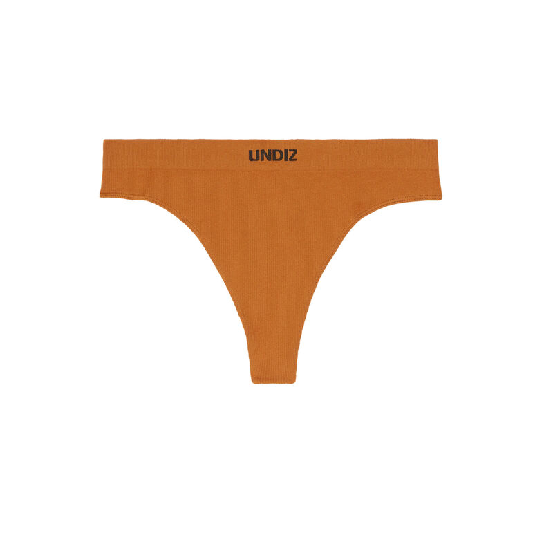 string sans couture taille haute - marron string sans couture taille haute - marron;