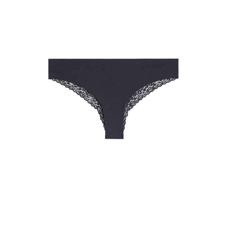 tanga en coton uni - gris tanga en coton uni - gris;
