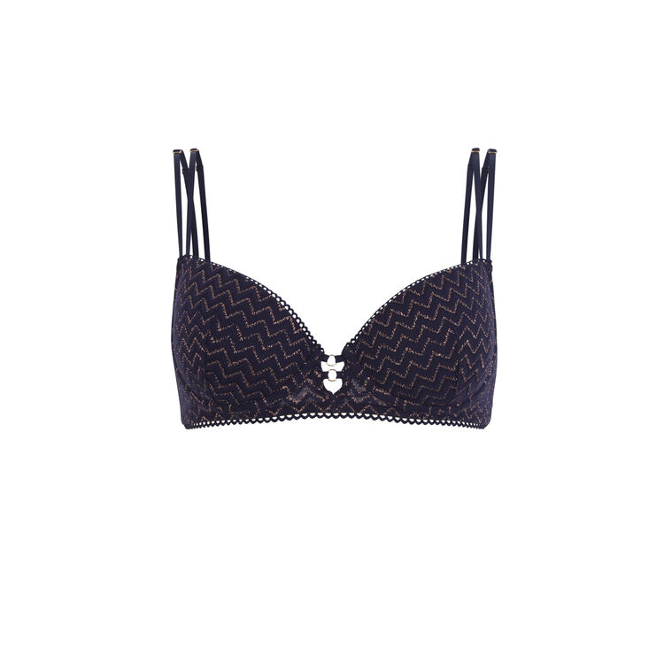 Soutien-gorge ampli bleu marine lurexiz bleu.
