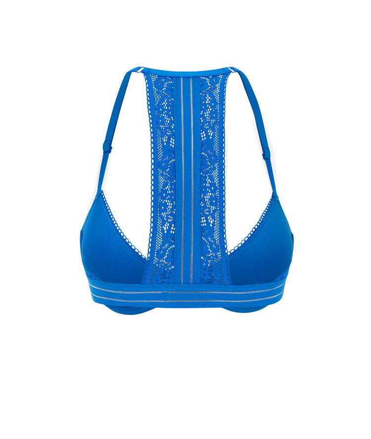 Soutien-gorge ampliforme dentelle détail bande coolgirliz bleu roi.
