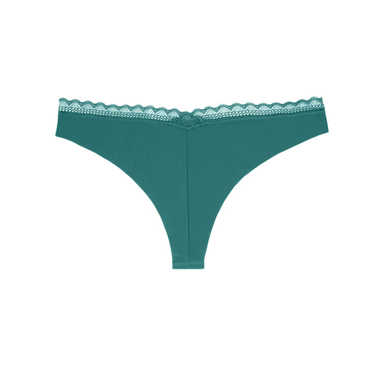 tanga en microfibre uni - vert tanga en microfibre uni - vert;
