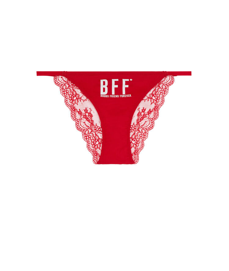Tanga à message stupidiz rouge.