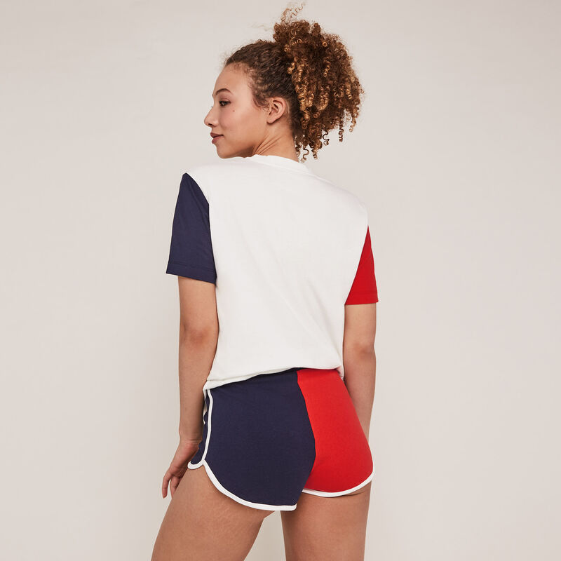Short bicolore en molleton - bleu marine Short bicolore en molleton - bleu marine;