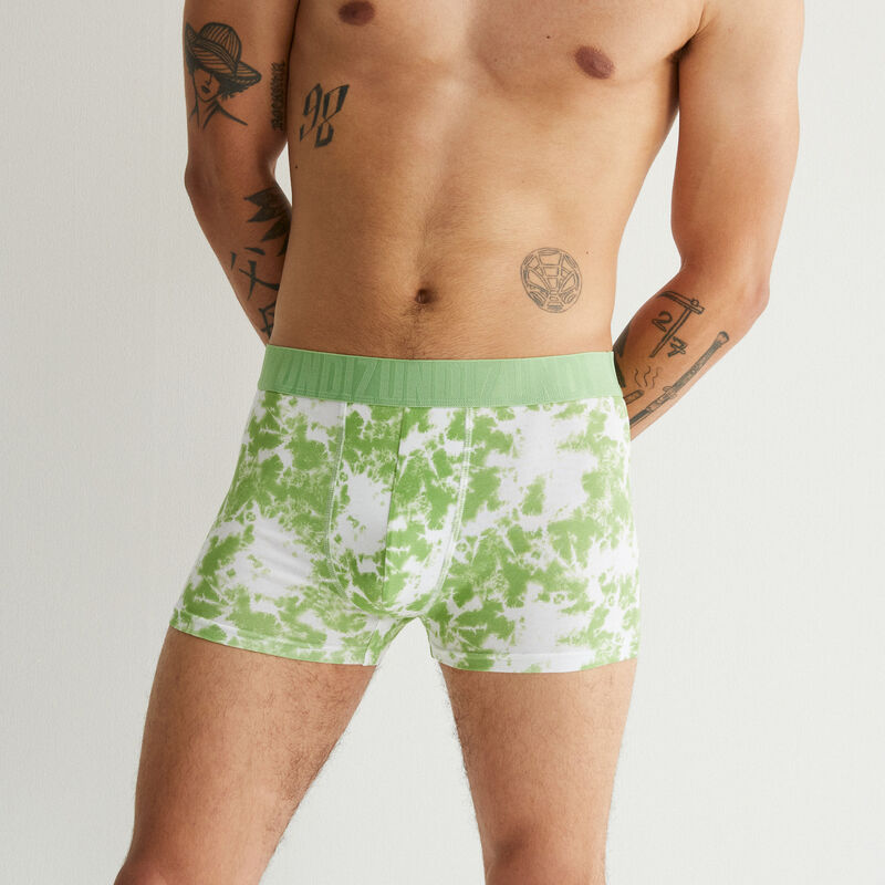 boxer en coton à motifs tie and dye - vert boxer en coton à motifs tie and dye - vert;
