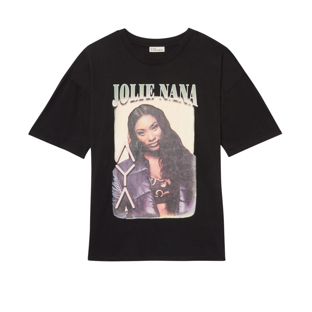 Top oversize aya x undiz - noir noir.