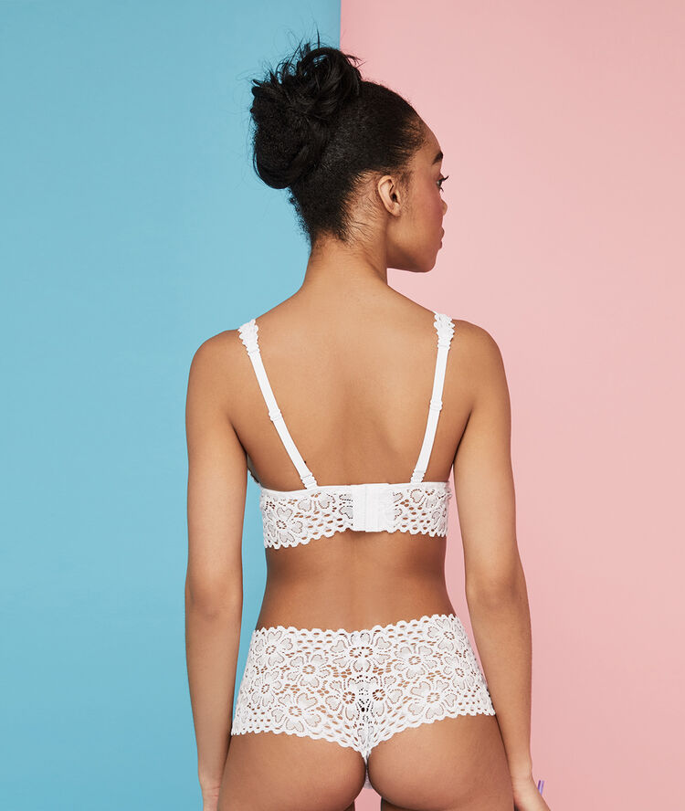 Shorty en dentelle blanc evoliz blanc.