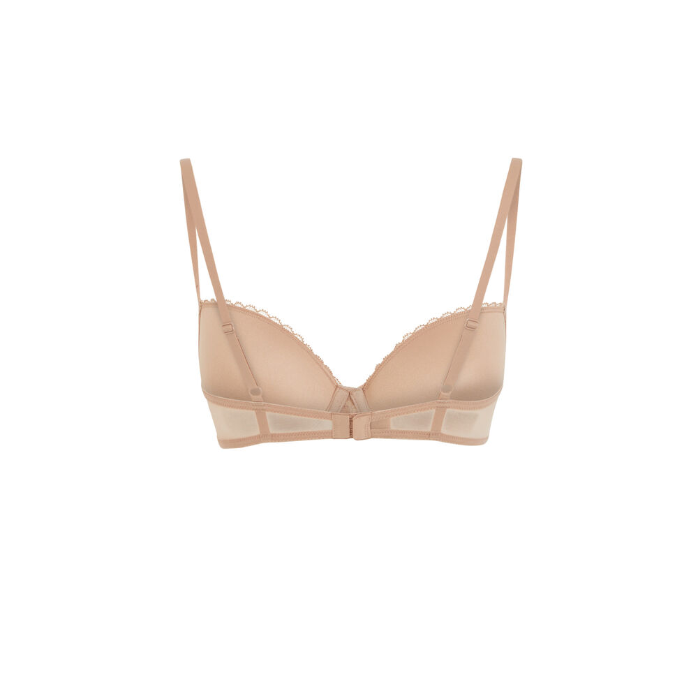 Soutien-gorge ampliforme dentelle - chair skin.