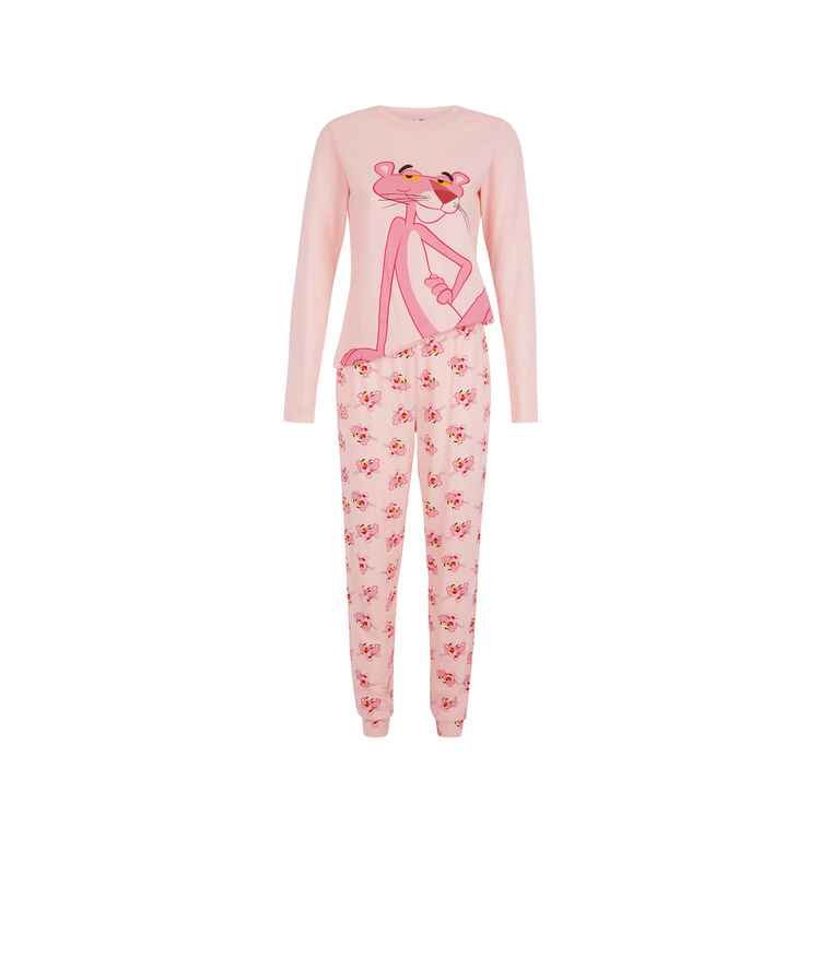 Set pyjama top + pantalon la panthère rose interpantheriz rose.