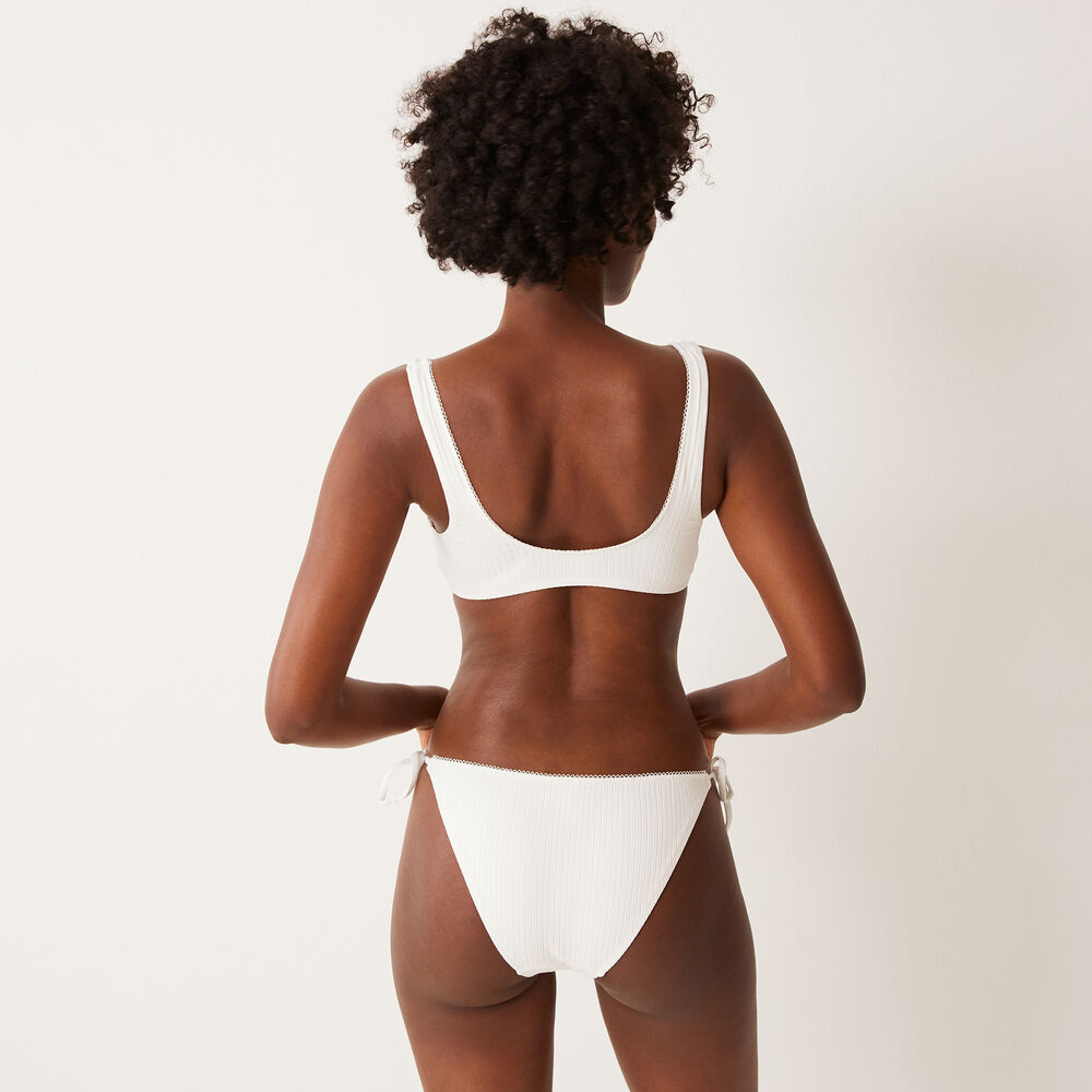 Haut de maillot brassière à noeud - écru ecru.