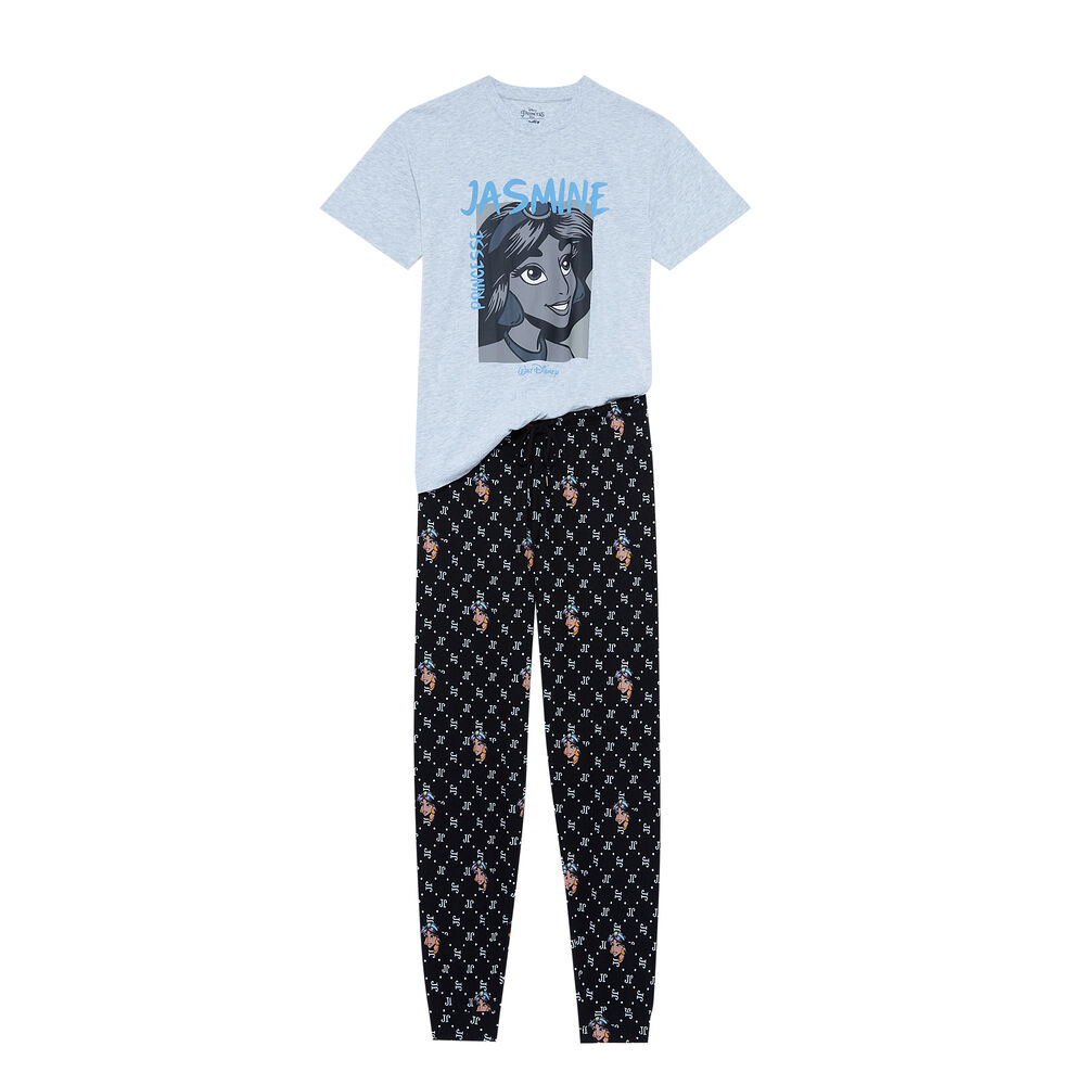 Set pyjama manches courtes jasmine - gris gris.