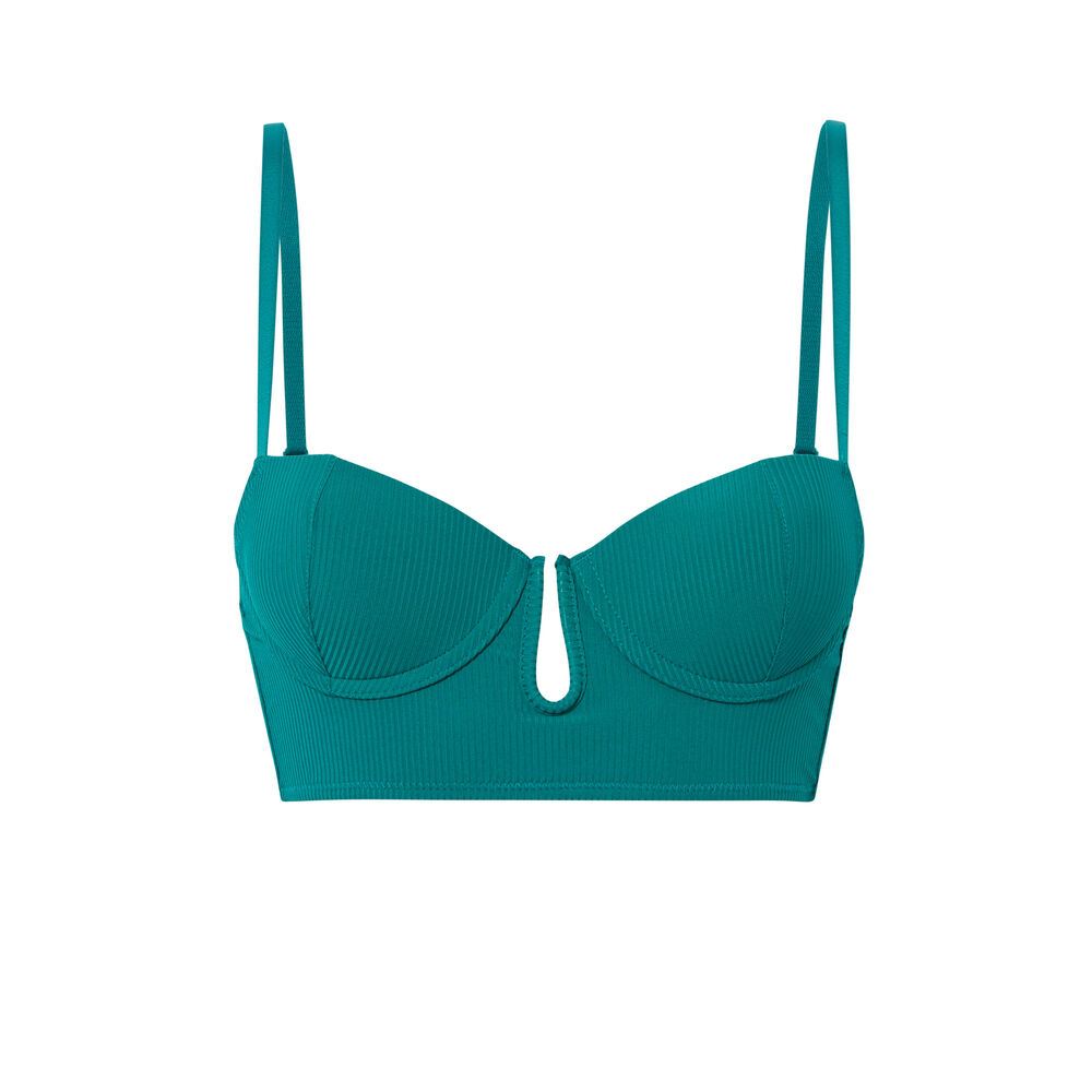 Soutien-gorge ampli détail décolleté - vert vert.