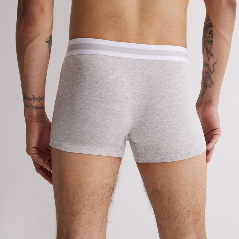 Boxer uni en coton - gris Boxer uni en coton - gris ;